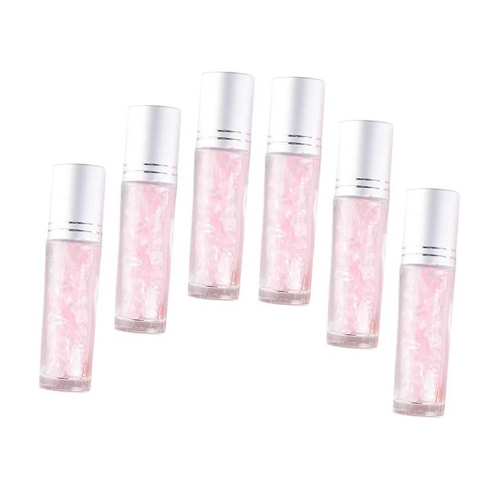 DEARMAMY Roll-On Bottles with Aluminum Caps for Essential Oils, 10 mL Glass, 6-Pack