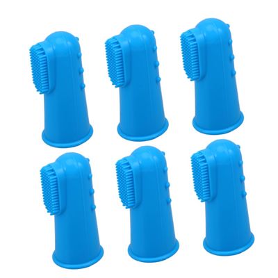 Toddmomy 6-Piece Silicone Finger Toothbrush for Dogs and Cats