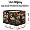Mexpekil Floral Swan Canvas Storage Baskets, Foldable, 2-Pack view 4
