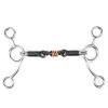 Nutrieess Horse Bit, Black Steel Mouth, Loose-Ring Snaffle with D-Ring view 1