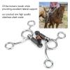 Nutrieess Horse Bit, Black Steel Mouth, Loose-Ring Snaffle with D-Ring view 2