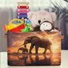 Mexpekil Foldable Storage Basket for Kids, Africa Elephant Family Design view 3
