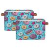 Mexpekil Sweet Donuts Foldable Storage Baskets for Kids' Toys, 2-Pack view 1