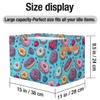 Mexpekil Sweet Donuts Foldable Storage Baskets for Kids' Toys, 2-Pack view 4