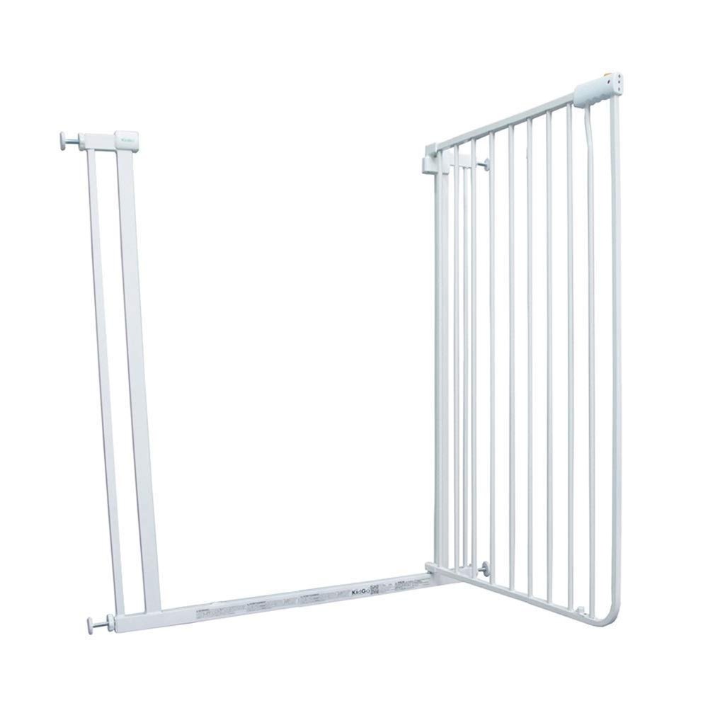 White Pressure-Mounted Stair Gate, Adjustable 85–91 cm, 100 cm High