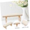 Beige PU and Wood Nail Armrest for Manicure and Nail Art view 3