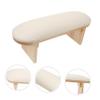 Beige PU and Wood Nail Armrest for Manicure and Nail Art view 4