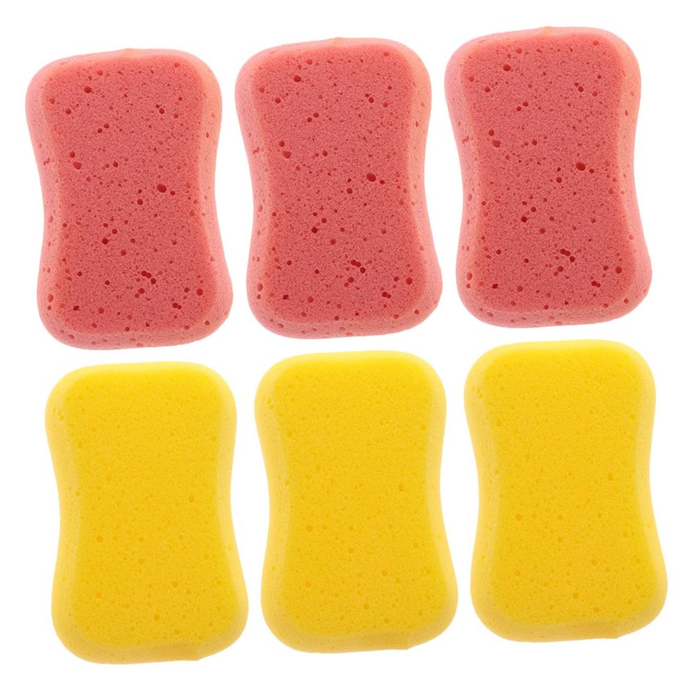 BIUDECO 6-Piece Bath and Exfoliating Sponge Set, Assorted Colors