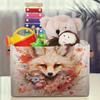 Mexpekil Collapsible Storage Baskets with Floral and Fox Design, 2-Pack view 3