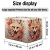 Mexpekil Collapsible Storage Baskets with Floral and Fox Design, 2-Pack view 4