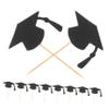 Graduation Cake Toppers, 24-Piece Party Set, Black view 1