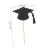 Graduation Cake Toppers, 24-Piece Party Set, Black view 2