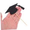 Graduation Cake Toppers, 24-Piece Party Set, Black view 3