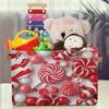 Mexpekil Foldable Storage Baskets for Candy and Lollipops, Fabric Nursery Organizer Bins with Handles, 2-Pack view 3