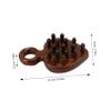 Brown Wooden Wide-Tooth Massage Comb view 2