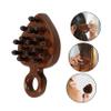 Brown Wooden Wide-Tooth Massage Comb view 3