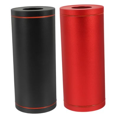 2-Piece Cylindrical Tissue Box Set for Car, Round, Black