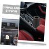 2-Piece Cylindrical Tissue Box Set for Car, Round, Black view 3