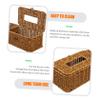 Multifunctional Tissue Box Holder, Faux Rattan for Office view 4