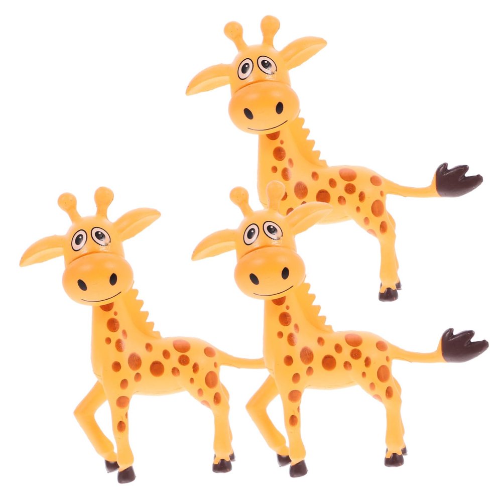 ERINGOGO 3-Piece Resin Aquarium Ornament Giraffe Statue