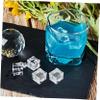 ULTECHNOVO 20-Piece Square Acrylic Artificial Ice Cubes for Kitchen Decor, Photo Props, and Vase Filler view 4