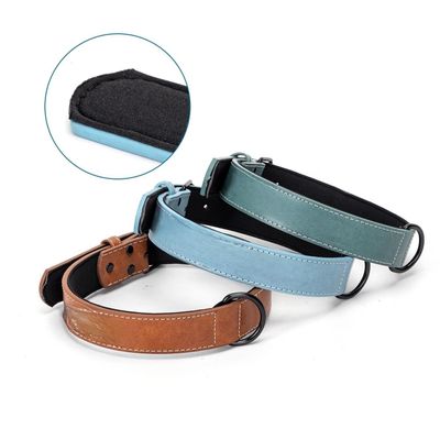 Durable Adjustable PU Leather Dog Collar