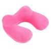 U-Shaped Inflatable Neck Pillow, Travel Pillow for Airplanes, Gray/Pink view 1