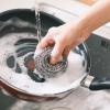 Steel Wool Scrubber | Reusable Dish Brush - Non-Scratching Multipurpose Cleaner for Dishes, Ovens, Grills, and Kitchen Utensils view 2