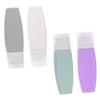 DONFAMDS Silicone Travel Bottles, Space-Saving and Lightweight, 4-Pack, Refillable, Leak-Resistant, for Shampoo and Lotion view 1