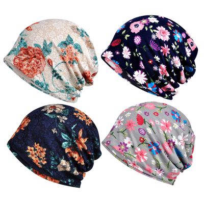 LIGIGWASH 4-Piece Women's Cotton Lace Cap Set