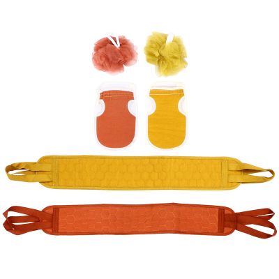 VINTORKY 6-Piece Mesh Shower and Bath Exfoliating Gloves with Back Scrubber