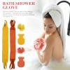 VINTORKY 6-Piece Mesh Shower and Bath Exfoliating Gloves with Back Scrubber view 3