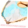 Mikinona 6-Piece Resin Nail Art Ring Palette with Gold Edge view 4