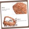 Toddmomy 2-Piece Rattan Storage Baskets, Cotton and Linen, Decorative Baskets for Desk and Bedroom view 2