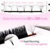 Lunamoon Easy Fan Lashes Self-Fanning Volume Lashes 2D–20D, 0.07-C, 9 mm view 2