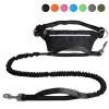 Zymjzbetic Hands-Free Dog Running Leash with Zipper Pouch, Elastic Bungees and Retractable Rope, Pink view 2