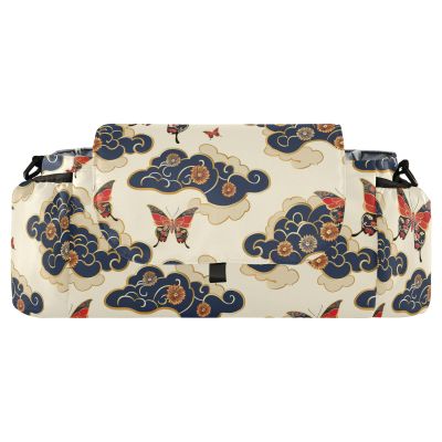 miaozhen Traditional Chinese Butterfly Cloud Pattern Double Stroller Organizer with Cup Holders