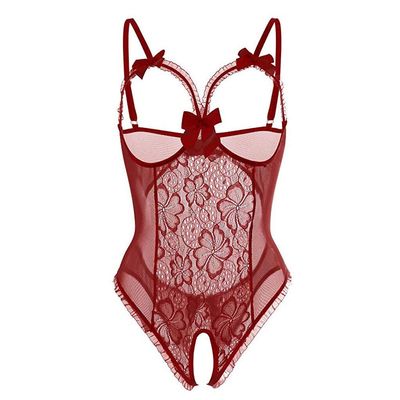 Sexy Lace Cupless Bodysuit for Women