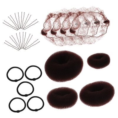 VALICLUD Elastic Hairnet with Hair Clips for Bun Hairstyles