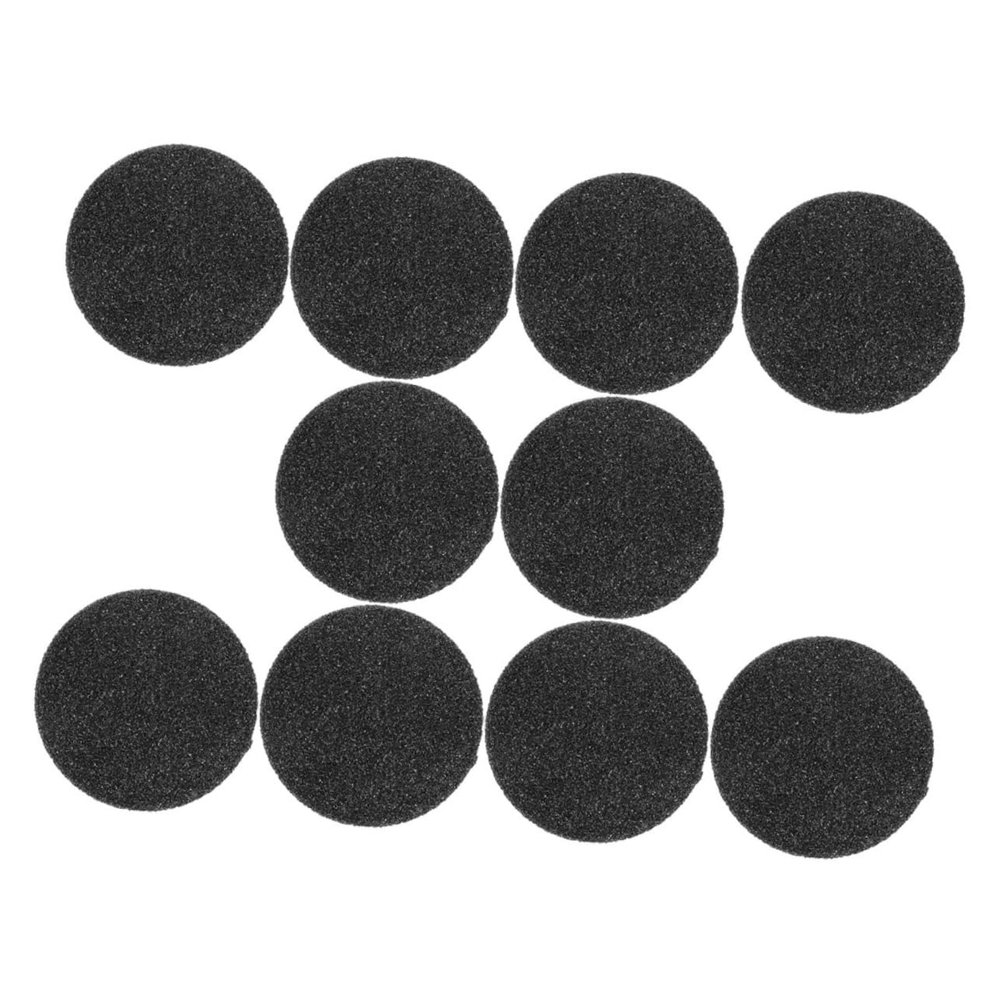 Electric Pedicure Scrubber, 10 Pieces, Frosted Stone, Round, Black