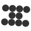 Electric Pedicure Scrubber, 10 Pieces, Frosted Stone, Round, Black view 1