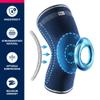 Seeger Comfort Knee Support, Compression Brace for Knee Stabilization and Pain Relief, with Silicone Pad and Spiral Stays, for Men and Women, Sports and Everyday Use (Blue, 5+) view 2