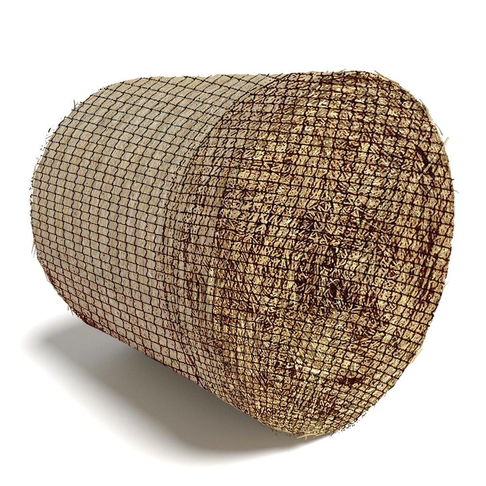 Round Bale Hay Net, 5 x 5 ft, 4.5 x 4.5 cm Mesh, Black
