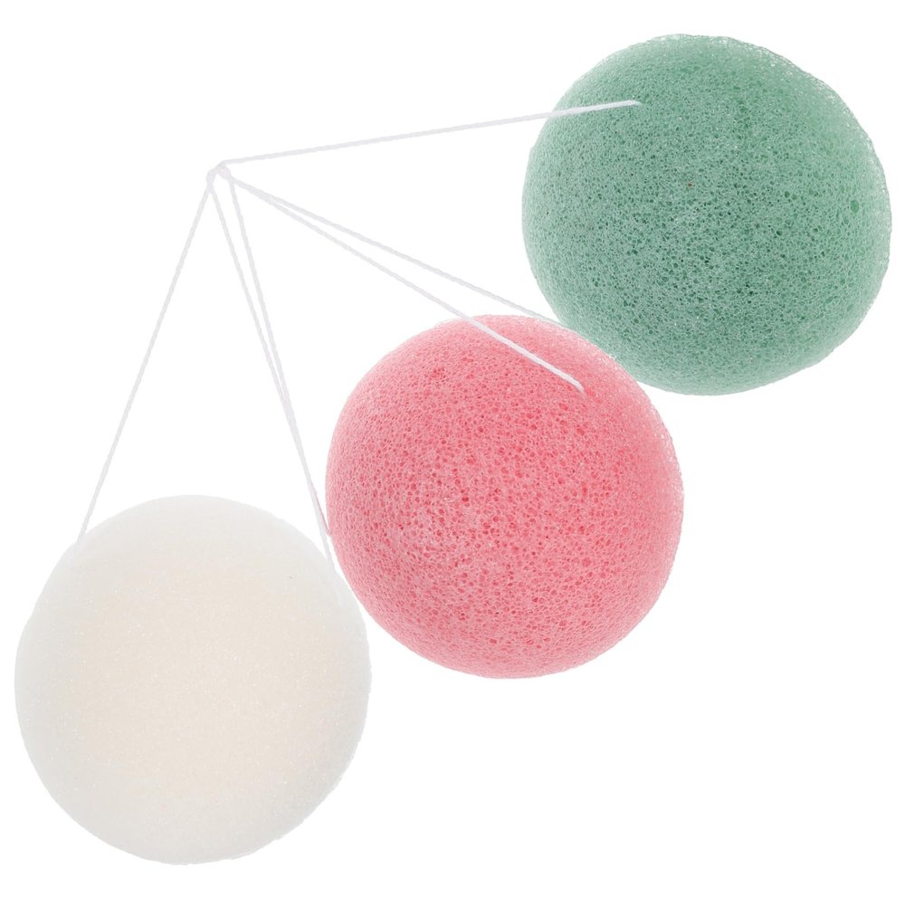 DEARMAMY 3-Piece Facial Cleansing and Exfoliating Sponge Set