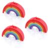 3-Pack Rainbow Bath Poufs with Hanging Loops view 1