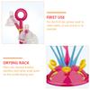 Abaodam Plastic Baby Bottle Drying Rack with Removable Pegs and Water-Collecting Tray view 2