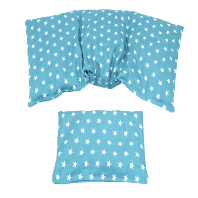 Cherry Pit Pillow 2-Piece Set, 3-Compartment + Small, 36 × 18 cm, Turquoise Stars