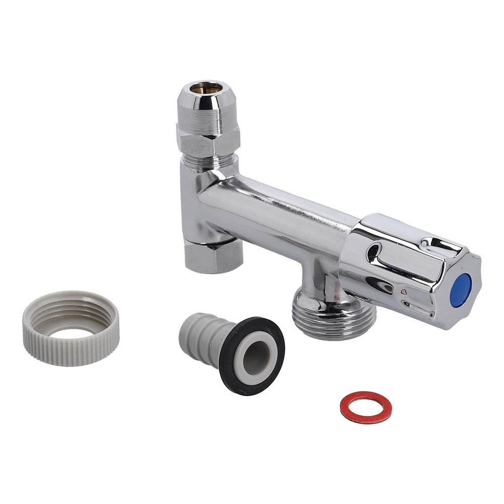 LUTH Premium Profi Parts Double Angle Valve 3/8" for Washing Machine Plumbing