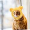 HANABASS 2-Piece Adjustable Cat Hats for Pets, Warm Headwear for Cats, Puppies and Dogs view 4