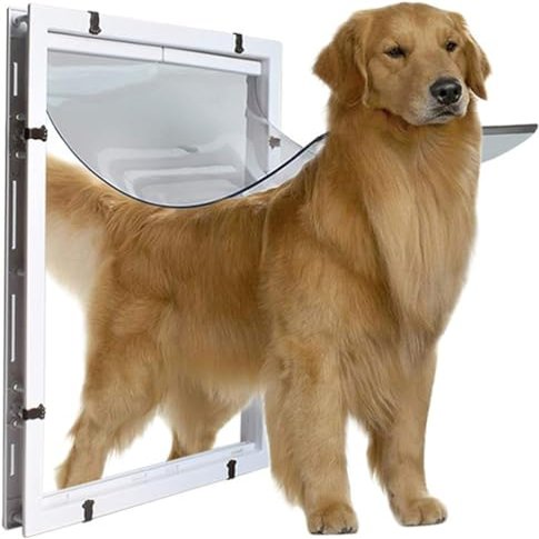 Extra-Large Pet Door for Large Dogs, Durable ABS and PVC, Easy Indoor and Outdoor Installation
